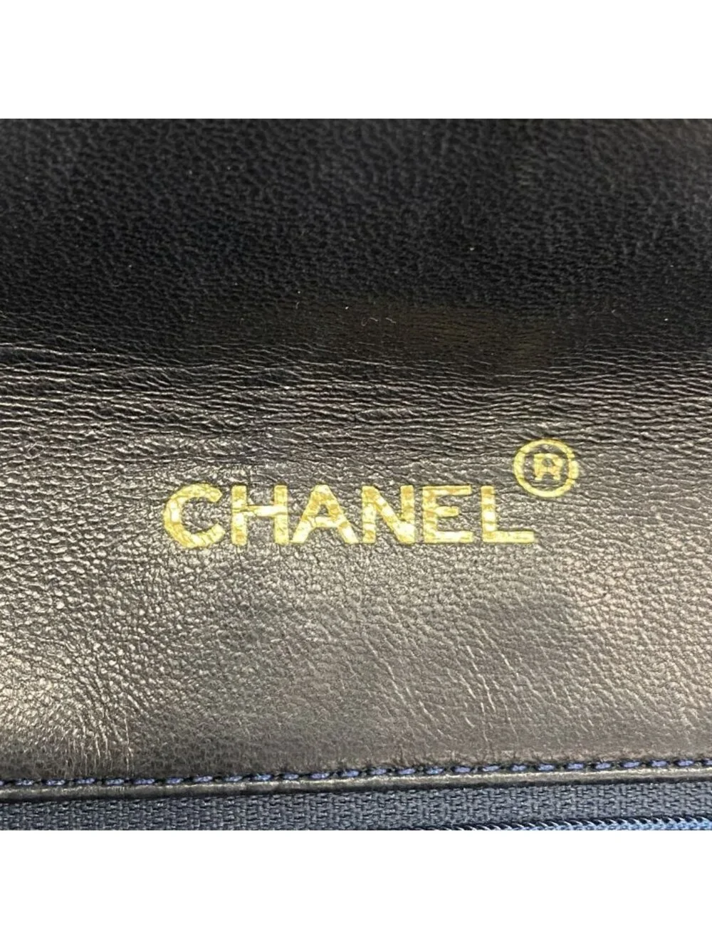 Chanel Shoulder Bag Quilted Lambskin Black Gold